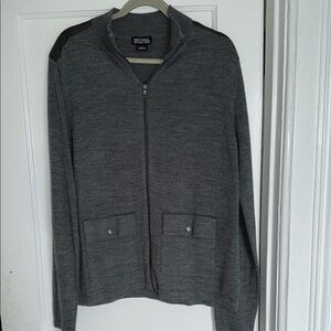 Michael Kors Charcoal Zip-Up Cardigan
